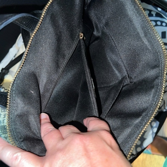 Black Leather Backpack Bag in Excellent Condition - Picture 5 of 16